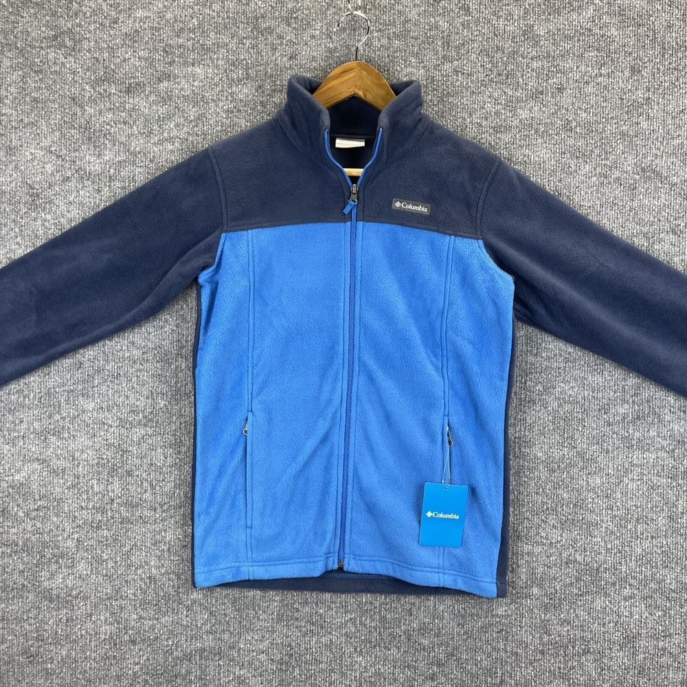 Columbia Jacket Boys Large (14-16 Years) Blue Full Zip Fleece Pockets NEW